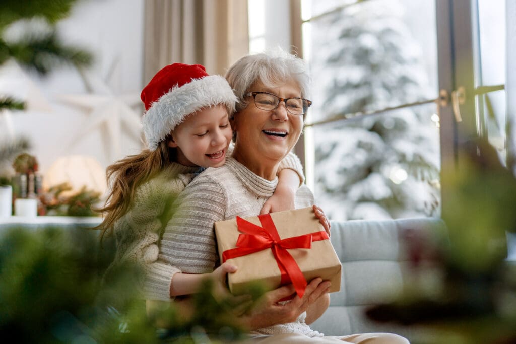 grandchild giving holiday gift ideas for older women